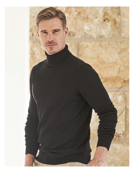 HEN-H727-Mens Roll Neck Jumper 2
